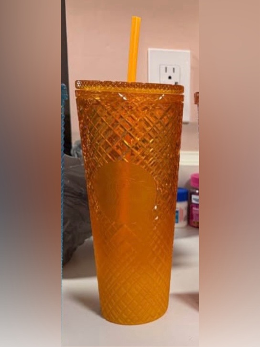 Starbucks Orange Jeweled Tumbler